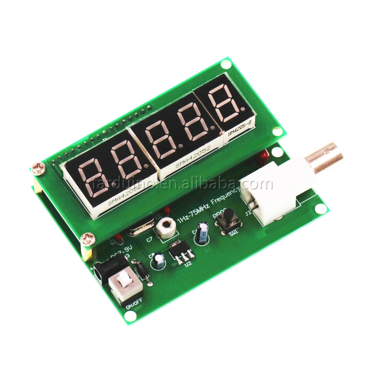 1Hz-75MHz Frequency Counter 7V-9V 50mA DIY Kit Cymometer Module Tester Meter New 