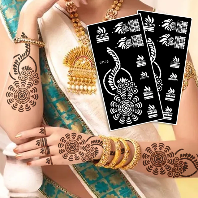 

Henna Sticker Stencil Temporary Tattoo Glitter Airbrush for Party tattoo stencil sticker tattoo machine supply