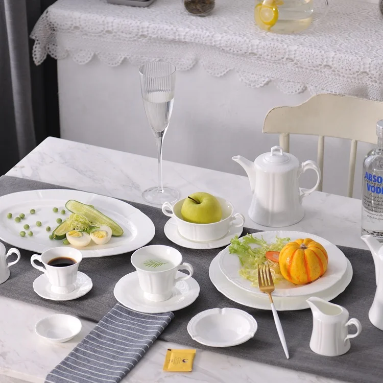 factory white 8.5inch dinner plate