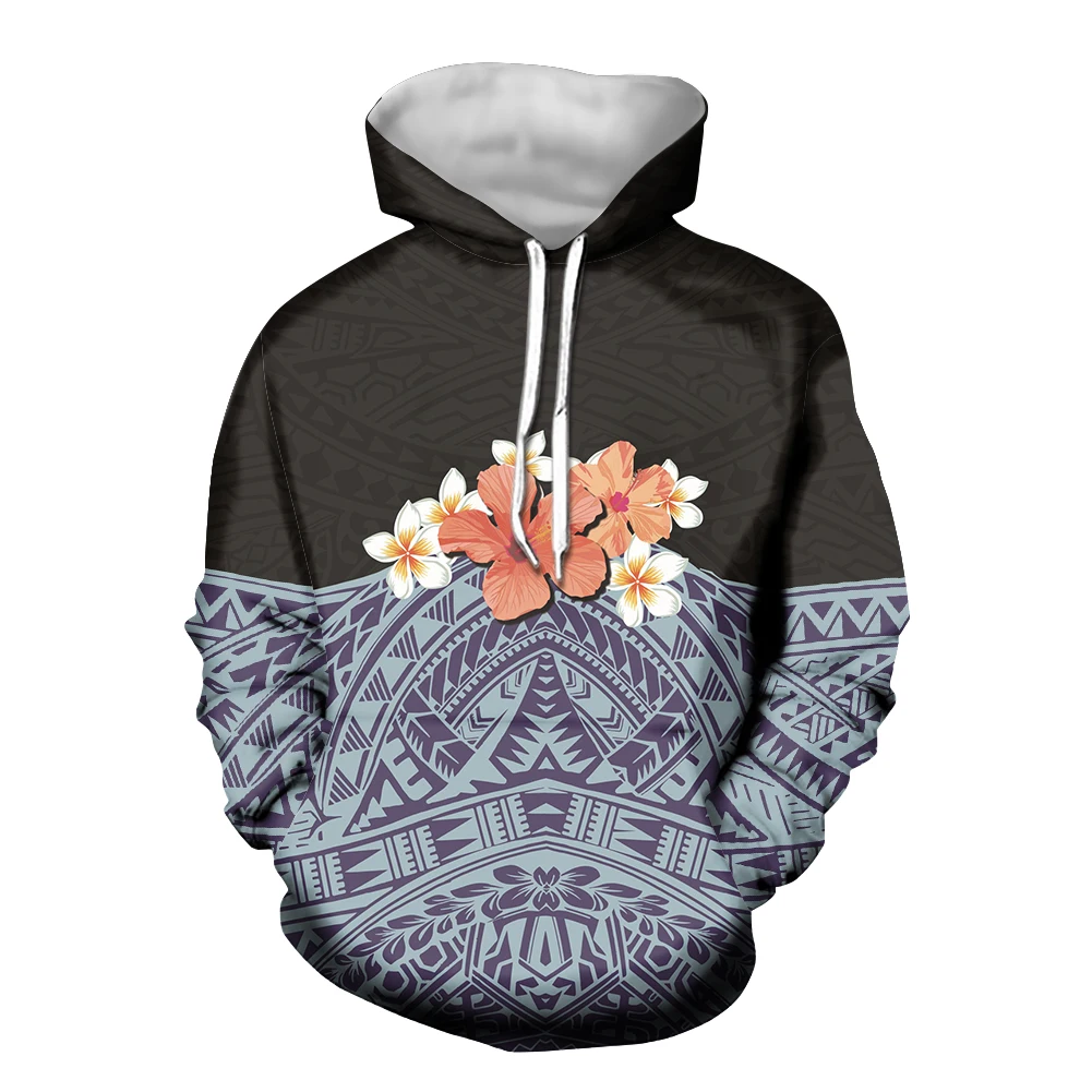 

Floral Polynesian Tribal Print Samoan Design Ladies Top Pullover Sweater Hoodies Polyester Graffiti Hoodie Dress Long Sleeve, Customized color