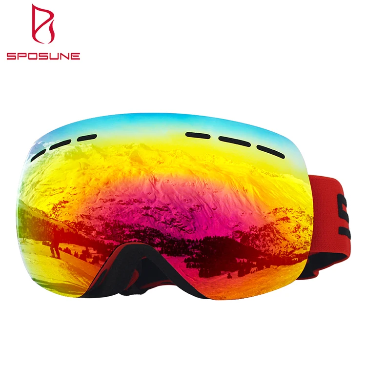 

2021 Best Quality Ski Eye Protection No Fog Mirrored Lens Snowboard Snow Glasses Ladies Ski Goggles