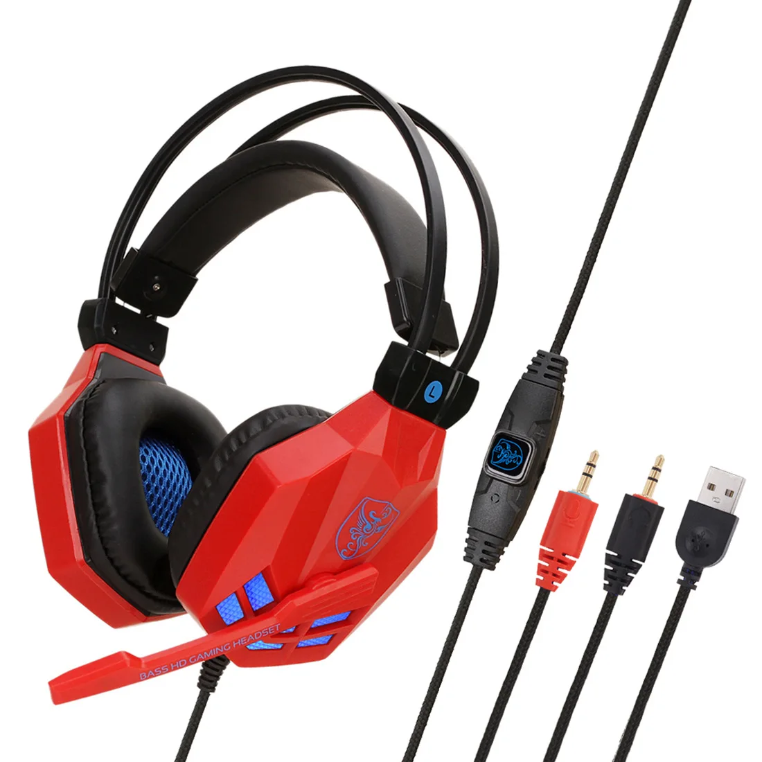 

Gaming Headset Earphone Wired Gamer Headphone Stereo Sound Headsets with Mic LED light for Computer PC PS4 Gamer headset