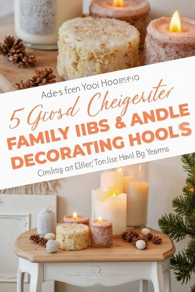 Child-safe candle setup on a mantel