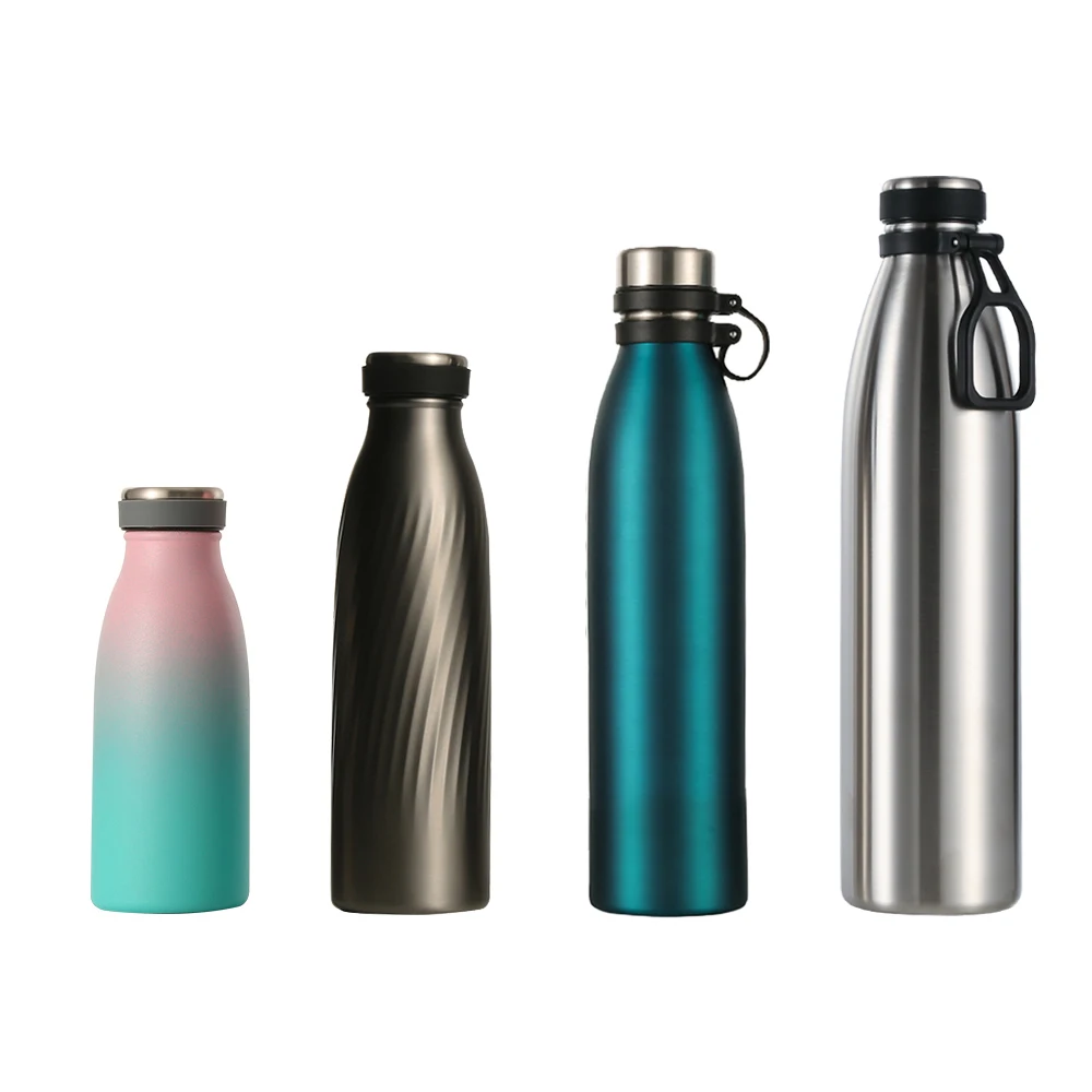 

16oz Insulated Double Wall Stainless Steel Sports Water Bottle Thermal Keeps Hot Cola Shape Vacuum Flask, Customized colors acceptable