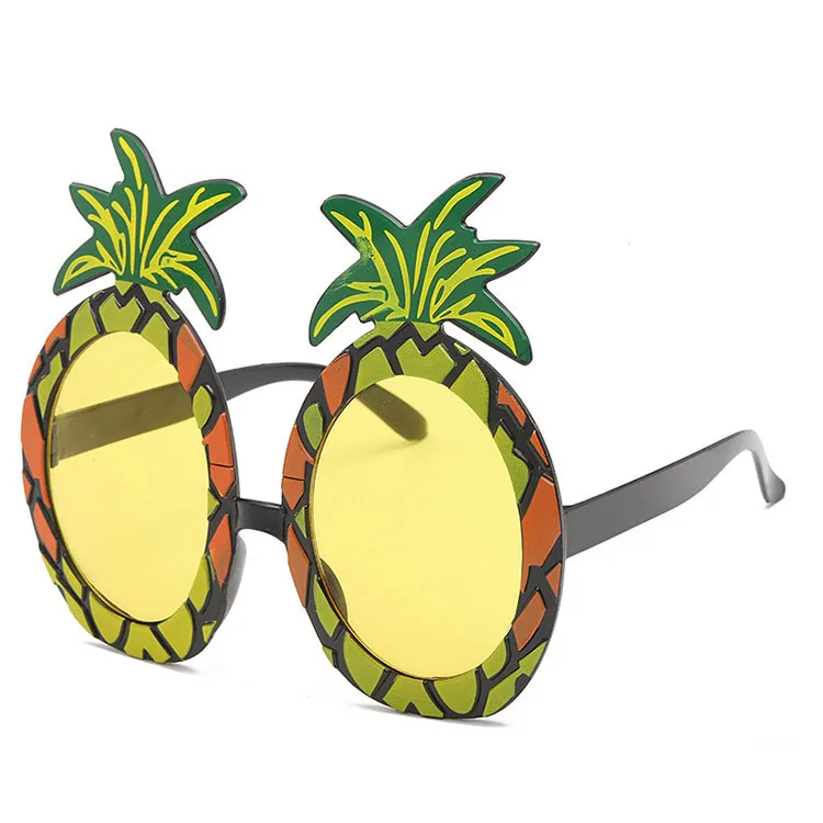 

Woying Holiday Party Pineapple Shape Glasses Beach Dance Party Funny Glasses, As picture