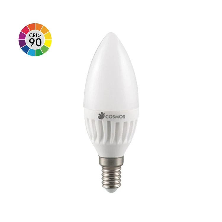 Candle Light RA>95 high lumen C37 7w 8w 9w ceramic bulb for shop