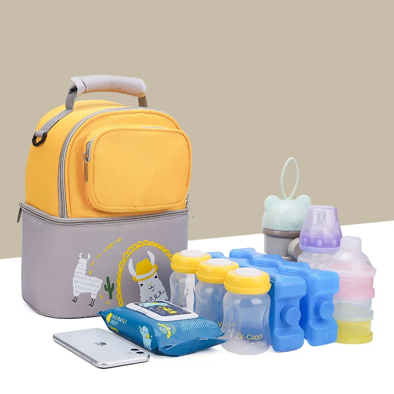 

Wholesale High Quality Candy Color Mummy Backpacks Insulated Baby Bottle Cooler Bag, Picture