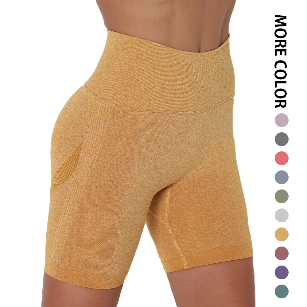 

High waist and hip lifting custom logo Internet celebrity women's yoga wear shorts