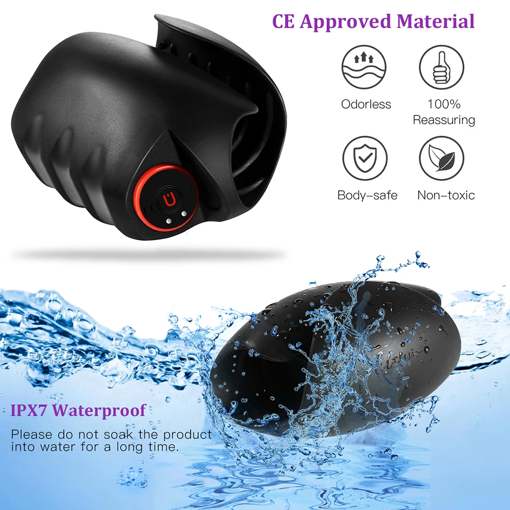 
Male Masturbator Cup Handheld Liquid Silicone Vibrating Masturbation Toys with 7-Frequency Powerful Bullet Vibrator 