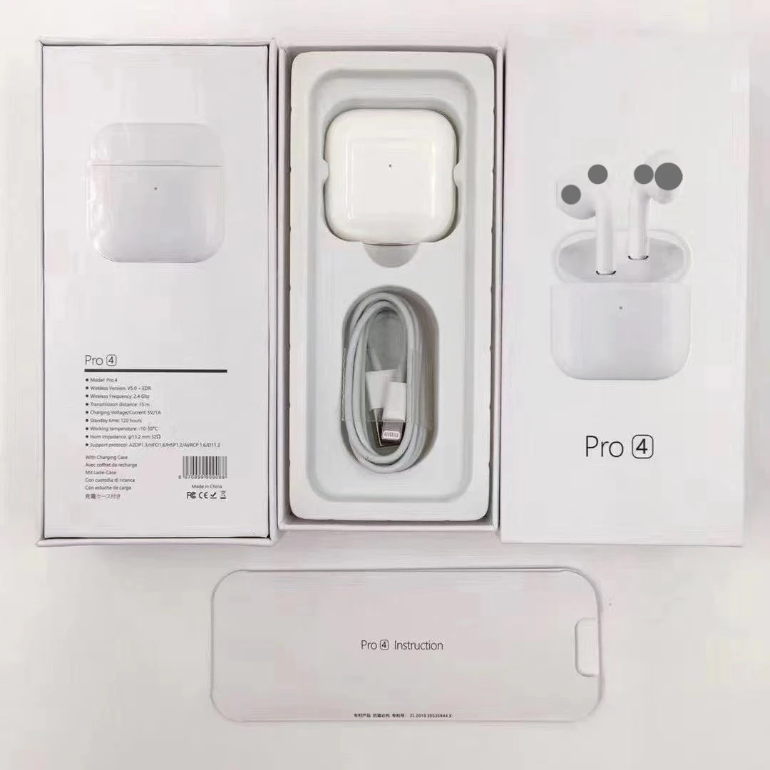 2020 Wholesale Tws Air Pro4 Bt 5.0 Headset Smart Touch Air Pro4 Wireless Headset Single Stereo Earbuds Pro 4 For Sporting - ANKUX.COM