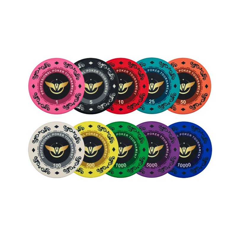 

YH Professional Ceramic EPT Chips Tournament Poker Chip For Casino Texas Hold'em, 10 colors choose/custom design