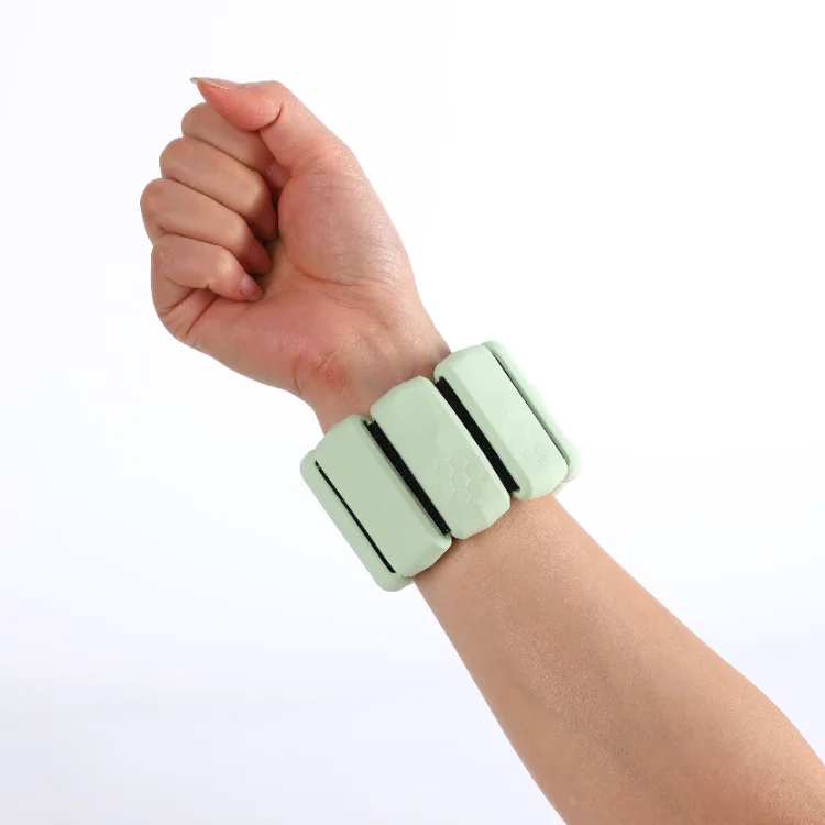 

High quality adjustable silicone ankle wrist arm leg weights silicone ankle weights for Yoga Exercise running, Customized color