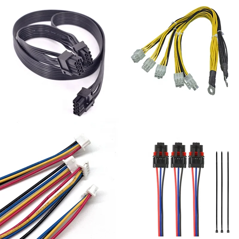 

Power Supply Cable 1 to 3 6pin+2pin Power Cable 8pin GPU Video Card Wire 50+20cm 12AWG+18AWG Cables