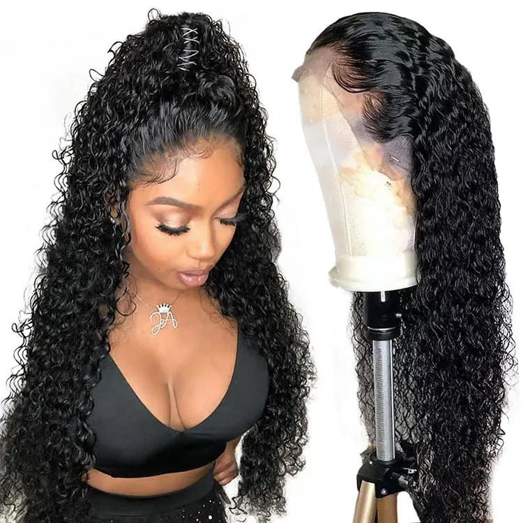 

Fashion water wave lace front synthetic hair wigs for black women, Pic showed