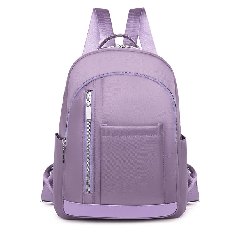 

GS146 New 2021 Oxford Cloth Backpack Female Korean Fashion School Bag Large Capacity Ladies Travel Backpack Bag, Red, khaki, black, purple, blue