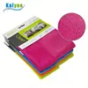 Custom logo 30x40 microfiber weft towel spandex interlock weft pp cloth