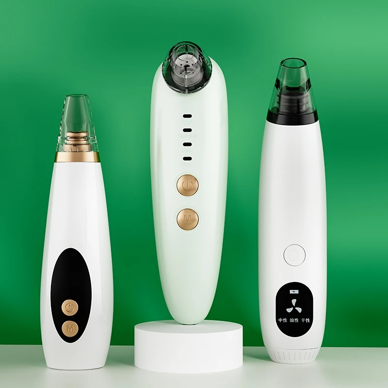 

2021 personal acne removal machine facial pore cleanser,new electric blackhead remover vacuum suction device, White and customize