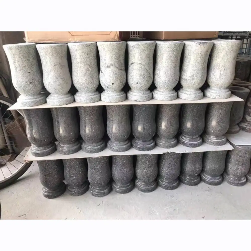 Cheap Small Absolute Black Granite Cemetery Flower Vases For Gravestone Tombstone Buy Granite