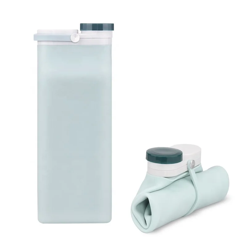 

2021 New products Portable silicon drinking collapsible water bottle/foldable water bottle, 6 colors