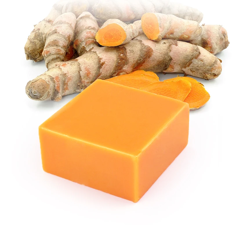 

SuMu 100g Custom Wholesale Handmade Soap Turmeric Organic Ginger Soap Turmeric Soap For Skin Whitening