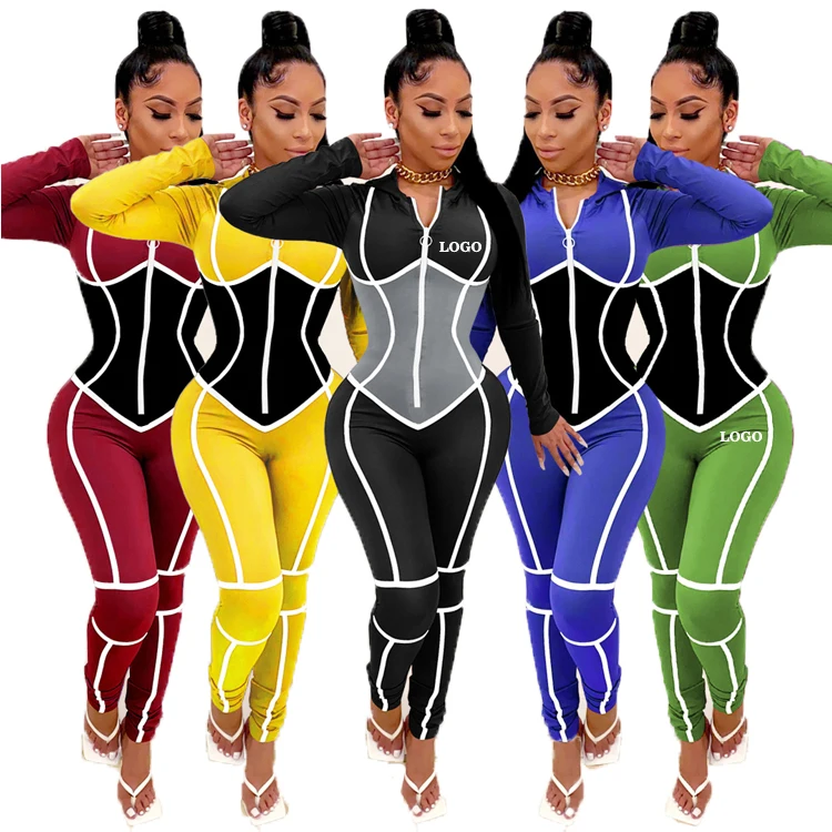 

Free Shipping Best Seller Womens Winter Clothing Long Sleeve One Piece Bodycon Women Jumpsuits And Rompers, Customized color