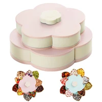 

Best Selling New Products Double layer Multifunction Snacks Dishes 5-10 Grids Candy Fruit Tray Rotating Plate