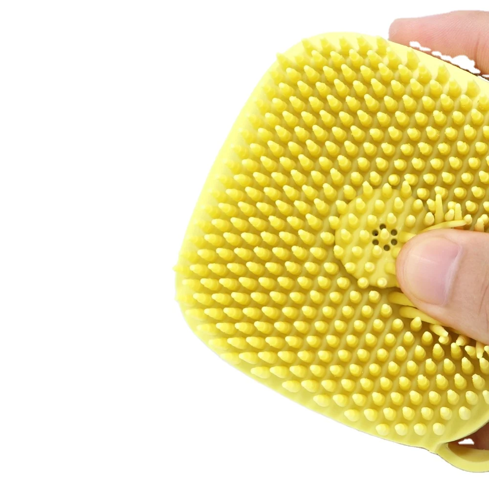 

Artifact body Shampoo Scalp Massage Brush Shower Foot Brush Bathroom Supplies Silicone Head Massage Brush easy to use, Natural color