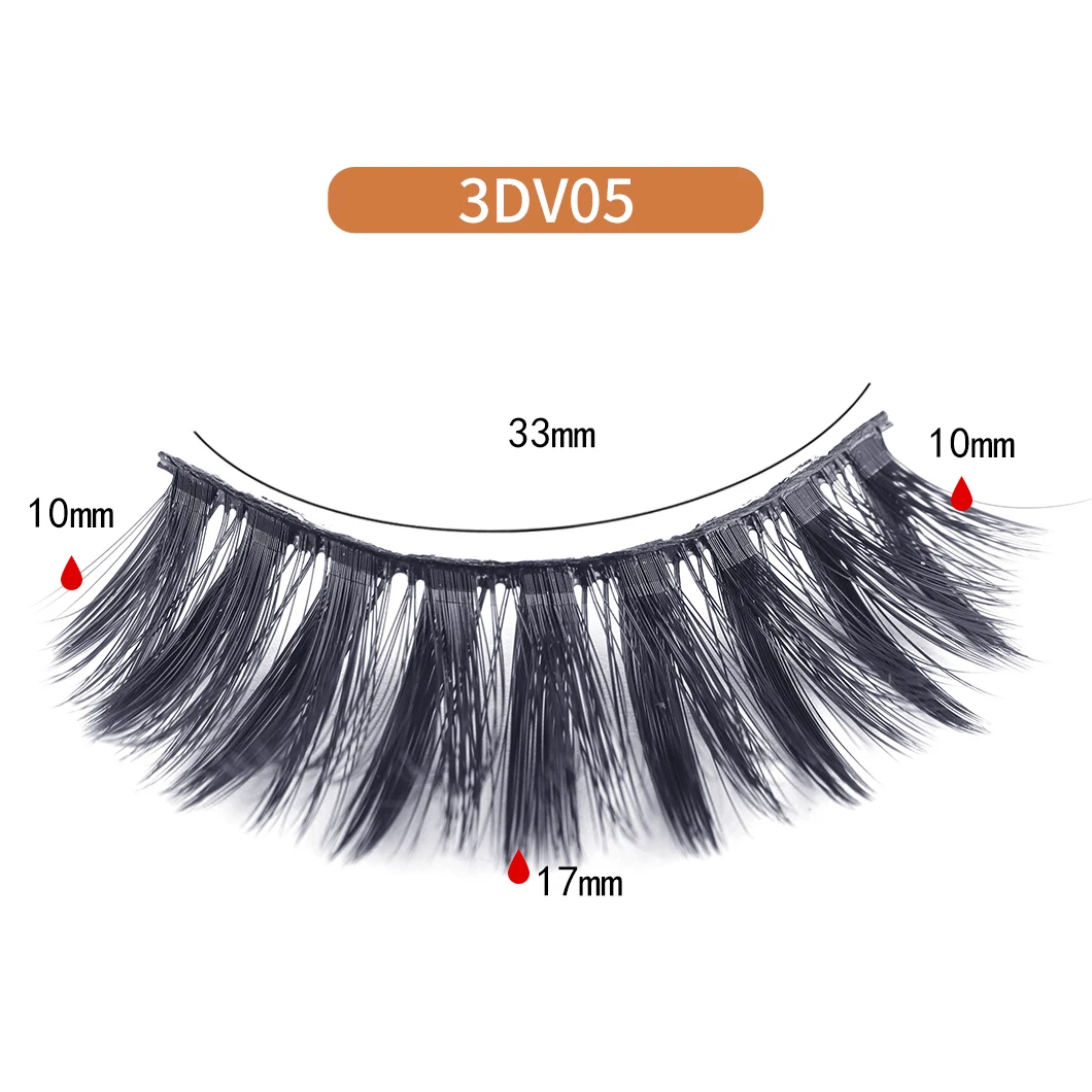 

Wholesale high quality 3D silk Strip Eyelashes Vegan Faux Mink Eyelash extension False 3D Eye Lashes, Black color