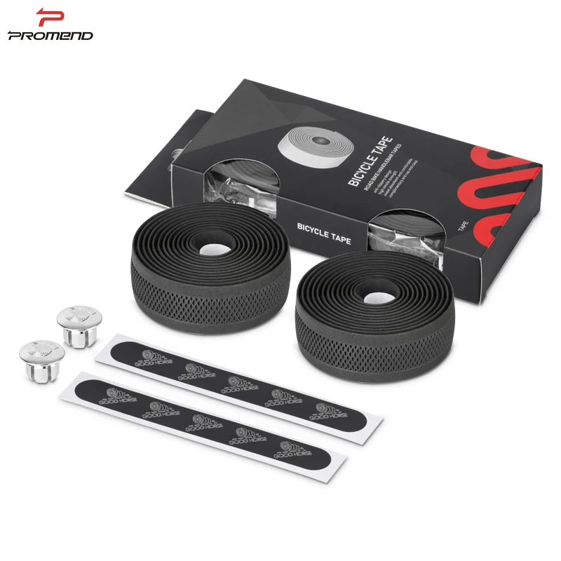 

Promend Durable bicycle handlebar cover tapes 2021 new design road bike eva grips tapes Black cheap handlebar bicycle road tapes