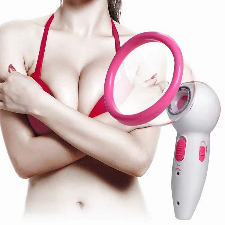 

Electric Vacuum breast massager liposuction enlargement pump breast lift other massager products, Pink + white