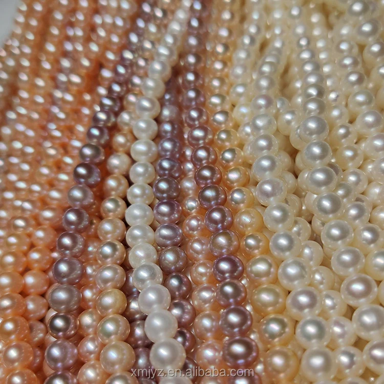 

ZZDIY107 Freshwater Pearl 5.0-5.5 Round Aa1 Semi-Finished Necklace Loose Pearls For Jewelry