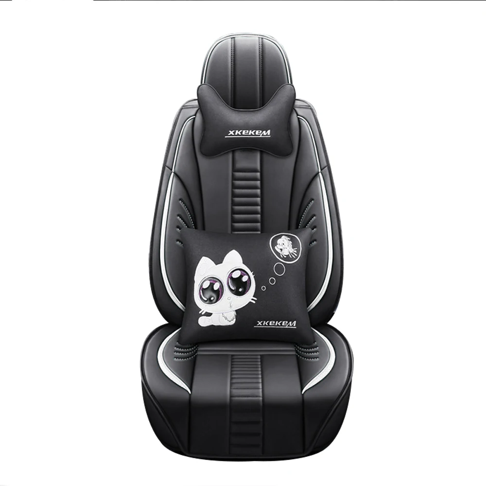 

Muchkey Cartoon Universal PU Leather Car Seat Waterproof Luxury Mat Car Seat Cover Protector Cover Seat Cushions