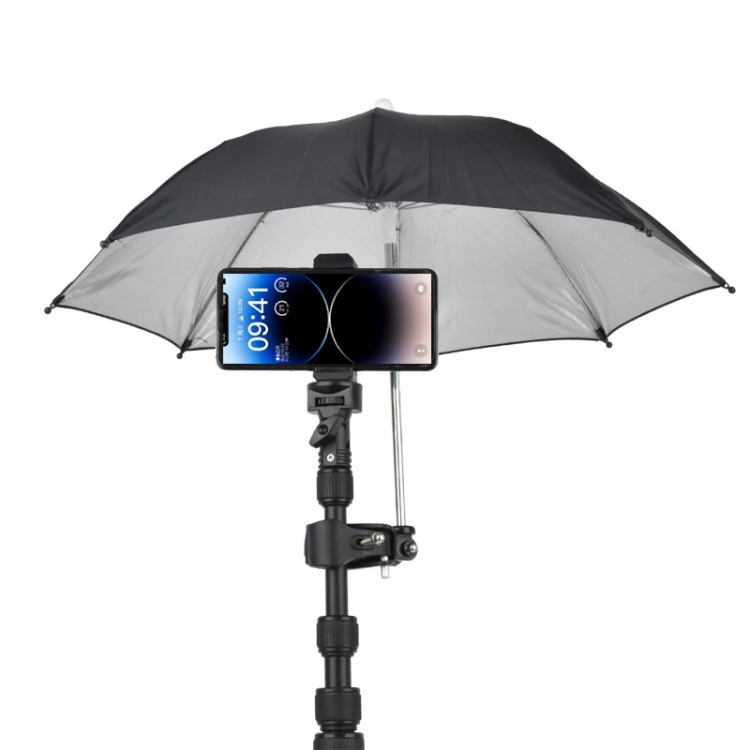 

2023 Outdoor Photographic Equipment 50cm Camera Umbrella Sunshade Adjustable Mobile Phone Parasol Umbrellas With Clip