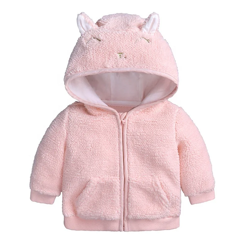 

Low MOQ Fashion Design Children's Wear Sherpa Fleece Hooded Winter Coats for Babies, Customizable