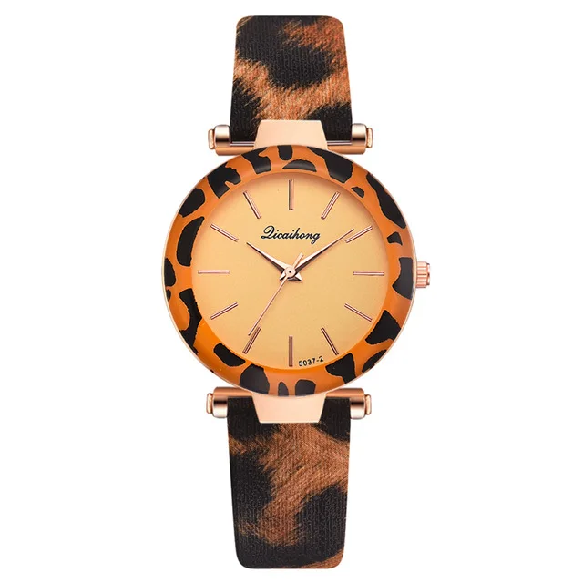 

2021 Fashion Women Watches Montre Femme Leopard Print Leather Analog Quartz Watch Ladies Wrist Watch Reloj Mujer Zegarek Damski, Multi colors