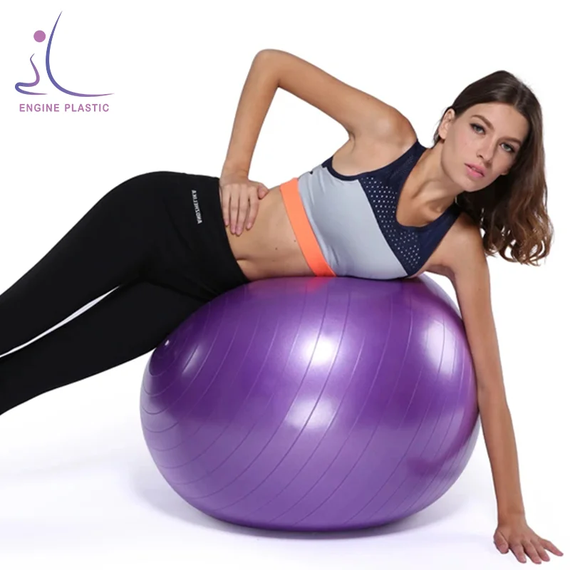 

PVC thick purple pink 60cm 65cm 66cm fit yoga ball with pump, Green, blue, orange or custom