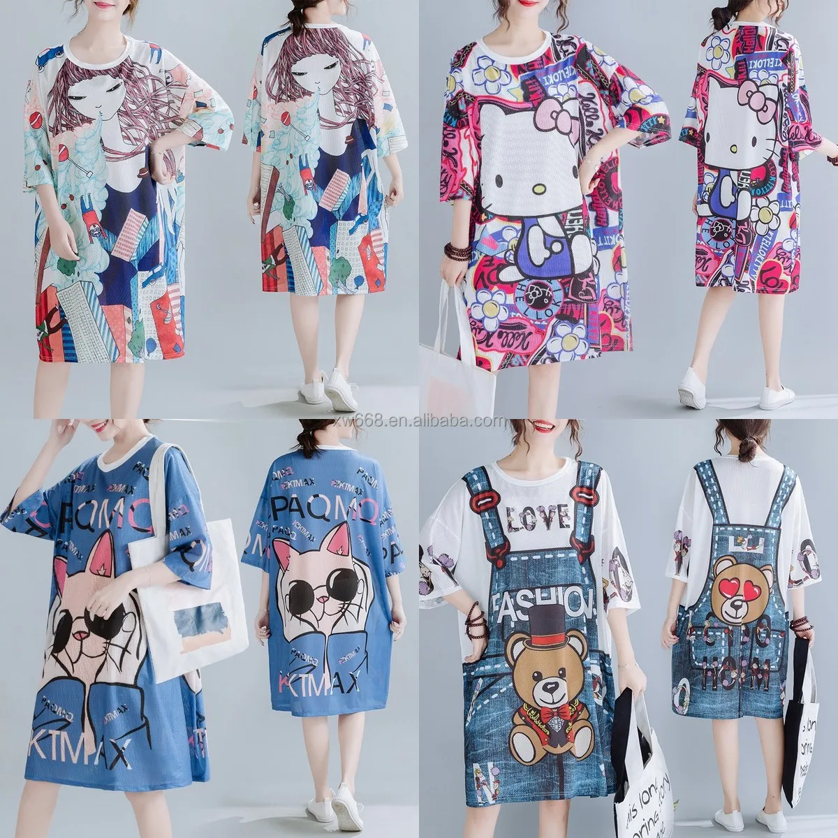 

2022 New factory direct women's casual oversized printed T-shirt wholesale