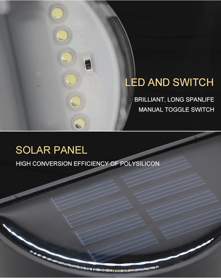 Solar fence light in Garden lights outdoor with white&warm white color