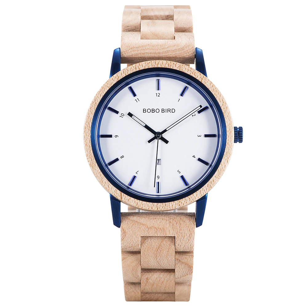 

2021 China Products Manufacturers BOBO BIRD Branding Wooden Product Wooden Watches in Wooden Watch Box, 3 colors