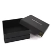 China Supplier Custom Printed Plain Black Cardboard Square Lid and Base Box Classy Scarf Apparel Package Box