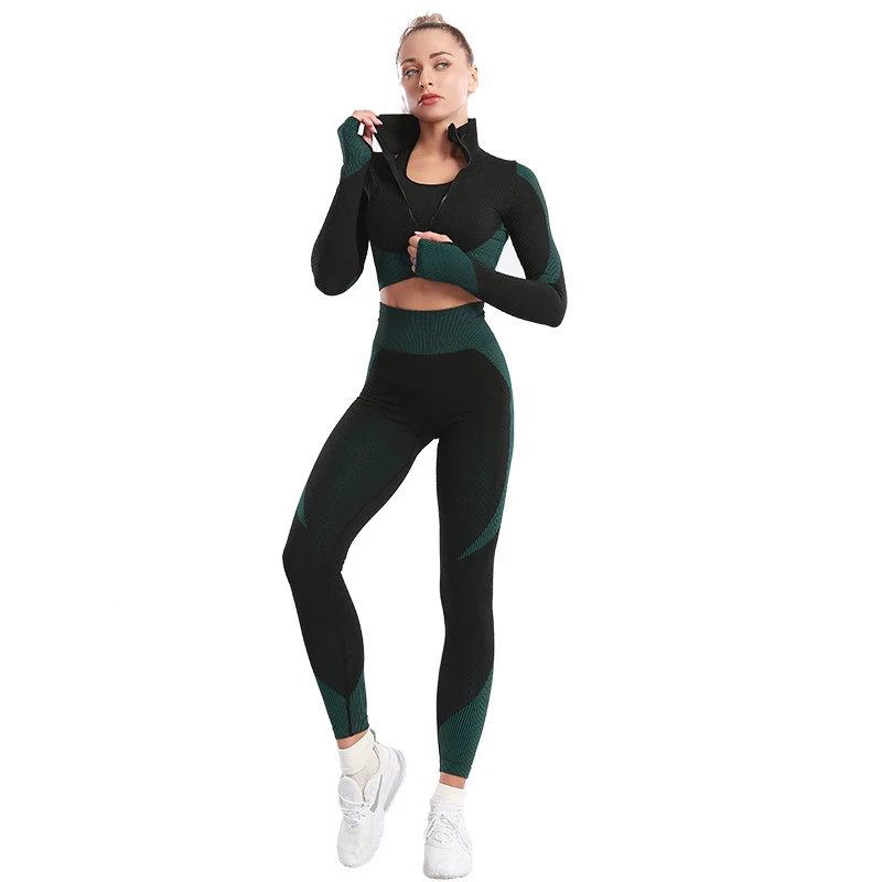 

Female Sport fitness suit Running Clothes women Seamless gym yoga bra suits yoga top Leggings Women yoga set gym clothing, 10 colors, as picture shown