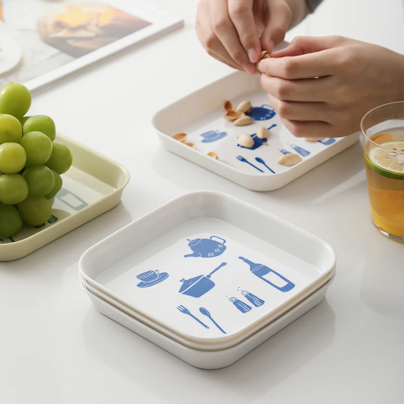 

SHIMOYAMA Plastic PP Material Small Snack Bowls Scraps Of Food Store Plate Countertop Serving Dish Tray For Nuts and Snacks