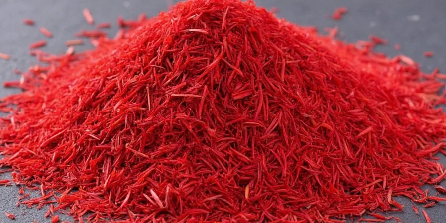 Bowl of saffron-infused rice shimmering under light