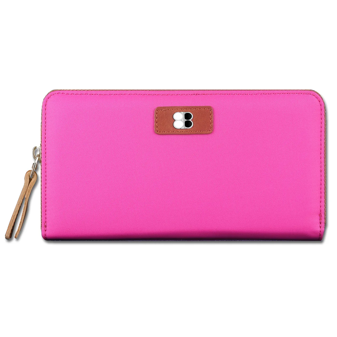 

Custom Fashion Simple Nylon waterproof Women Purse Wallet, Pink