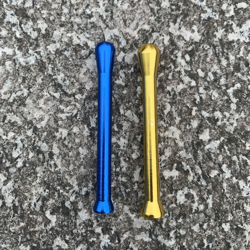 

New Aluminum Suction Flter Metal Nose Pipe Mini Metal Smoking Pipe, Mix colors
