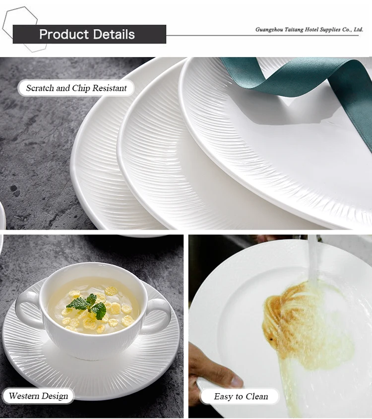 Manufacturer Stock White Plate! Restaurant Ceramic Dinner Sets Porcelain Oval Dinner Plates For Restaurant