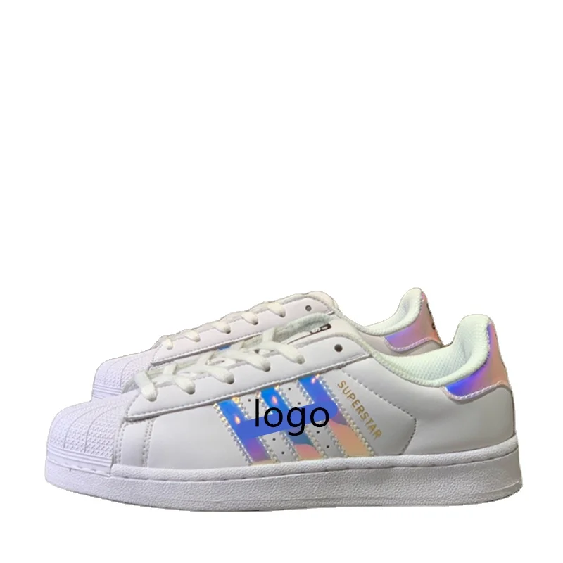 

Hot-selling fashion classic white flat-bottom low-top breathable couple casual sneakers Custom logo A D Superstar