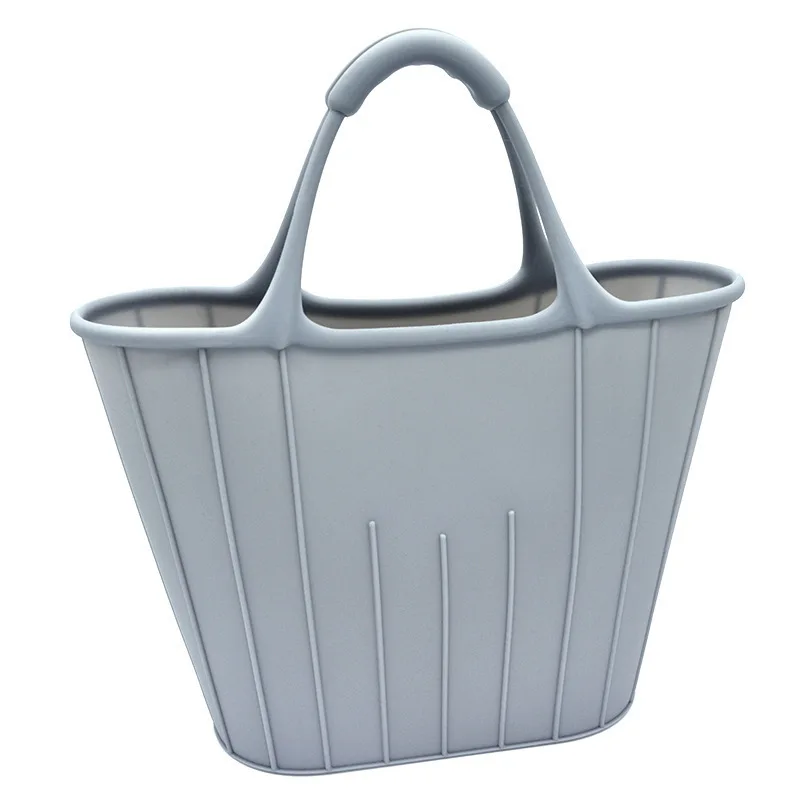 

Silicone grocery shopping basket beach tote bag waterproof shopping basket tote bag lady bogg bag, Colorful