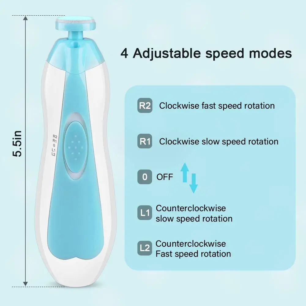 Drop shipping agent Electric Newborn Child 4 Speed Nail Care Nail Trimmer Drills Polisher Scissors