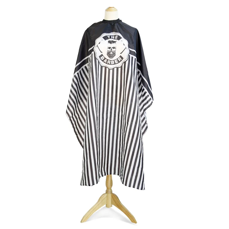 

professional high fashion printing haircut cutting tools stripe styling pattern waterproof shawl salon aprons barber cape